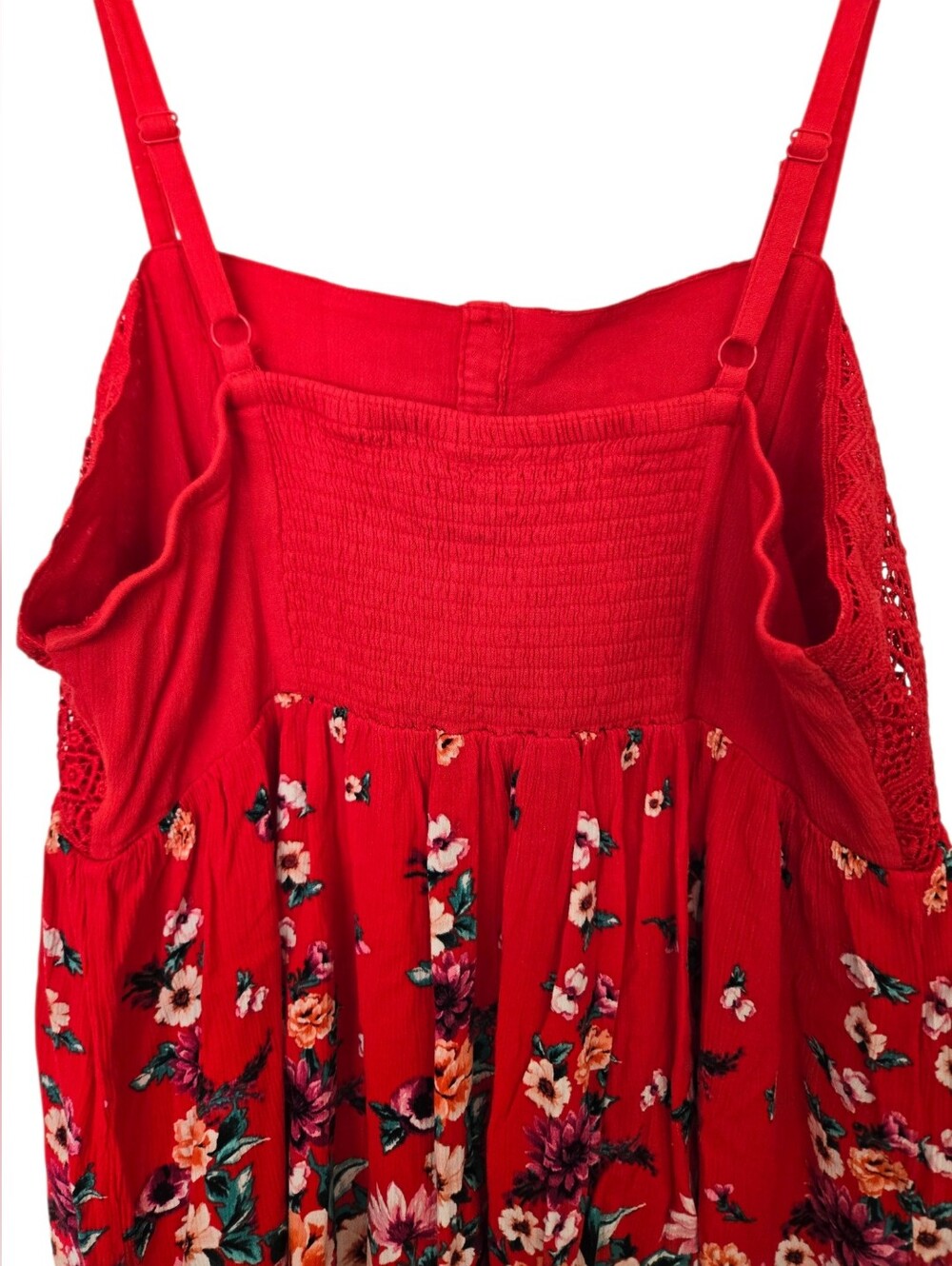 Torrid Red Lace Floral Babydoll Cami Tank Size 2 - Picture 8 of 8
